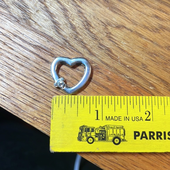 Sterling Silver DISNEY Rhinestone Mickey Cubic Zirconia Heart Necklace Pendant - Picture 16 of 17